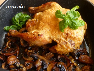 Пулярка, запечённая с сыром и шампиньонами 1.JPG