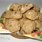 Печенье овсяное с орехами и изюмом