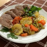 утиные грудки с овощами в фольге